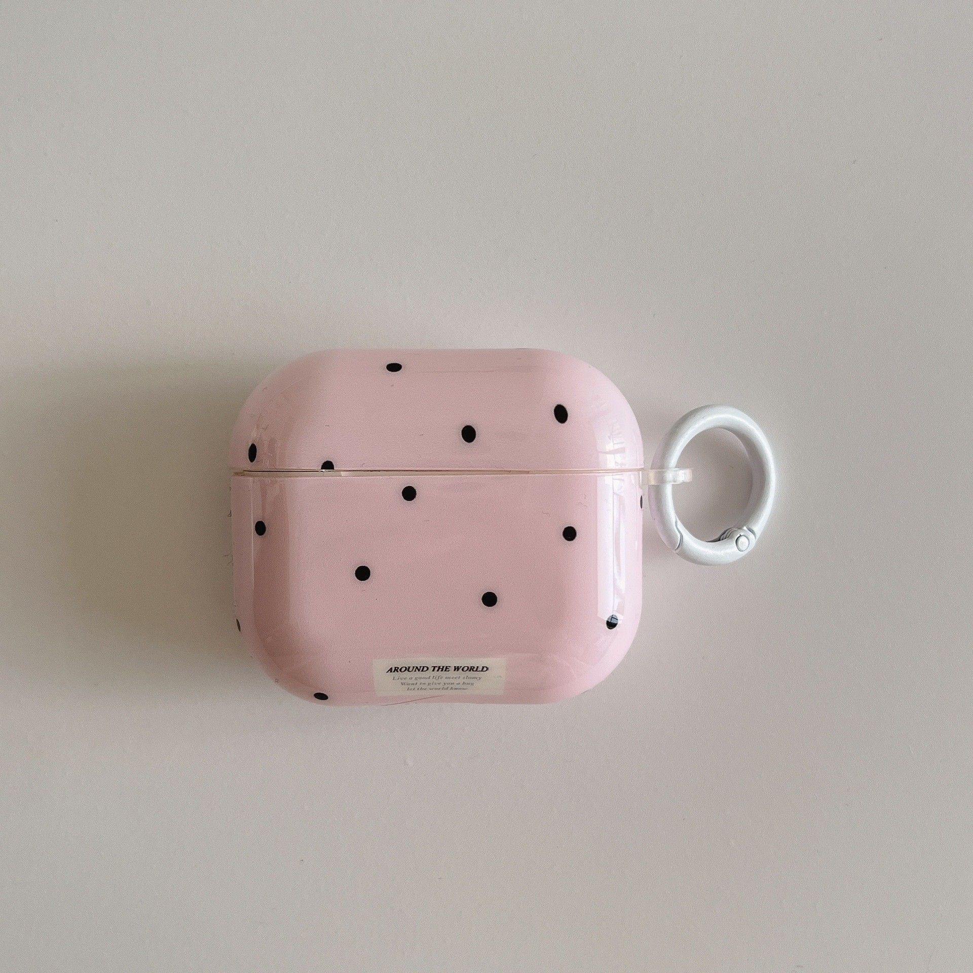 1PC   Simple Chic Pink Green Polka Dots Solid Color Protective Earphone Case Cover for AirPods 1 2 3 4 Pro 2 Pro 3