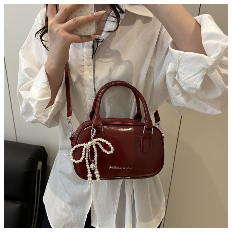 Retro Pu Leather Shoulder Pillow Bags for Women Simple Solid Color Ladies Phone Crossbody Bag Casual Female Handbag Purse Clutch