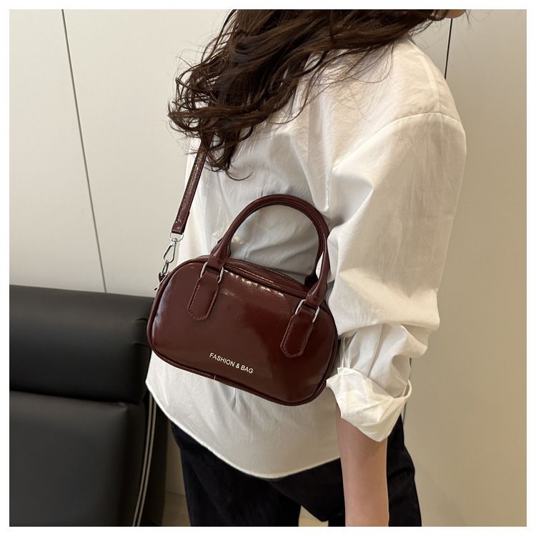 Retro Pu Leather Shoulder Pillow Bags for Women Simple Solid Color Ladies Phone Crossbody Bag Casual Female Handbag Purse Clutch