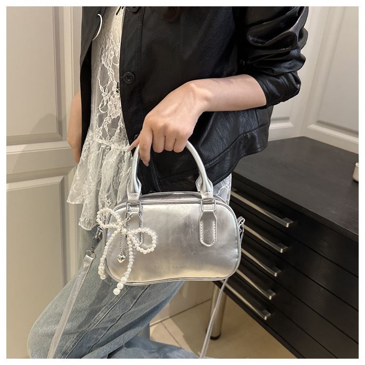 Retro Pu Leather Shoulder Pillow Bags for Women Simple Solid Color Ladies Phone Crossbody Bag Casual Female Handbag Purse Clutch