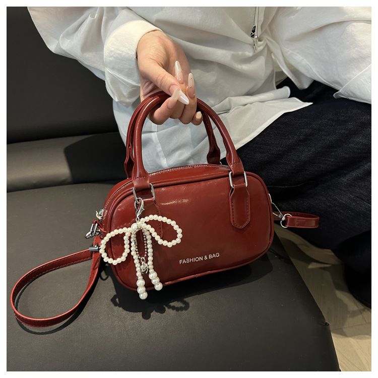 Retro Pu Leather Shoulder Pillow Bags for Women Simple Solid Color Ladies Phone Crossbody Bag Casual Female Handbag Purse Clutch