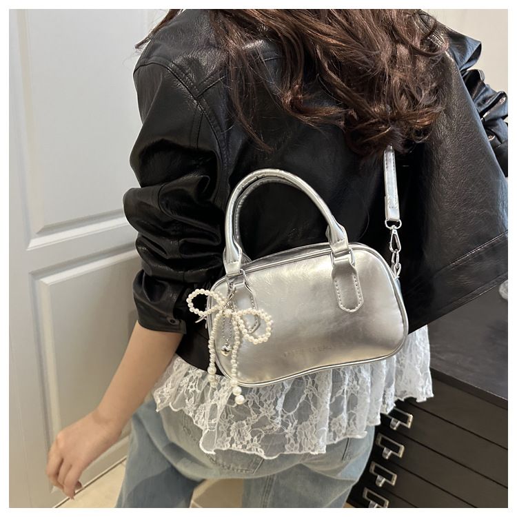 Retro Pu Leather Shoulder Pillow Bags for Women Simple Solid Color Ladies Phone Crossbody Bag Casual Female Handbag Purse Clutch
