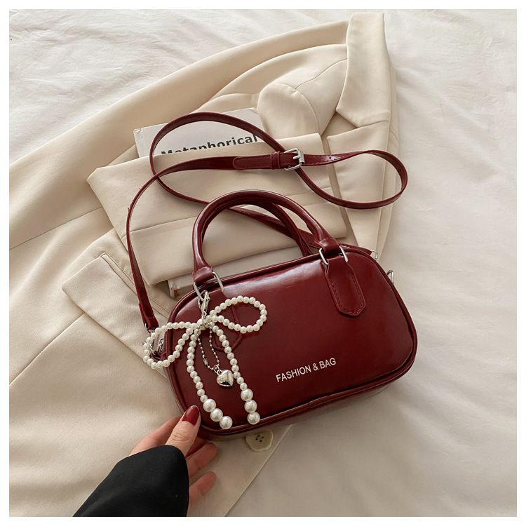 Retro Pu Leather Shoulder Pillow Bags for Women Simple Solid Color Ladies Phone Crossbody Bag Casual Female Handbag Purse Clutch