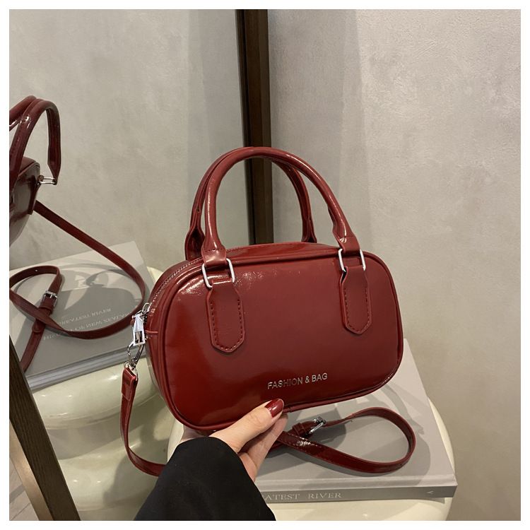 Retro Pu Leather Shoulder Pillow Bags for Women Simple Solid Color Ladies Phone Crossbody Bag Casual Female Handbag Purse Clutch