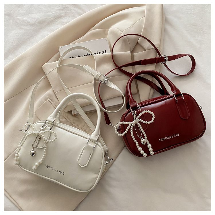Retro Pu Leather Shoulder Pillow Bags for Women Simple Solid Color Ladies Phone Crossbody Bag Casual Female Handbag Purse Clutch