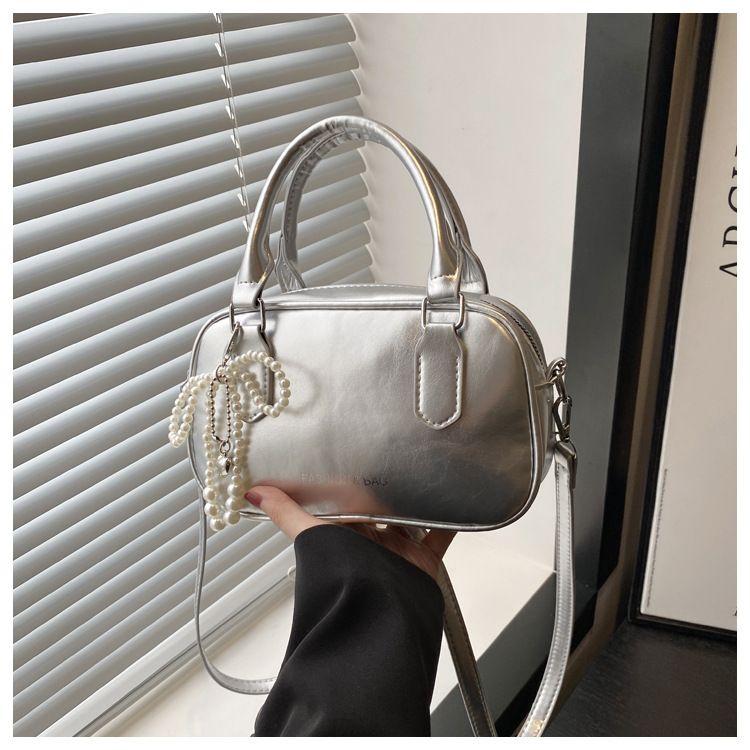 Retro Pu Leather Shoulder Pillow Bags for Women Simple Solid Color Ladies Phone Crossbody Bag Casual Female Handbag Purse Clutch
