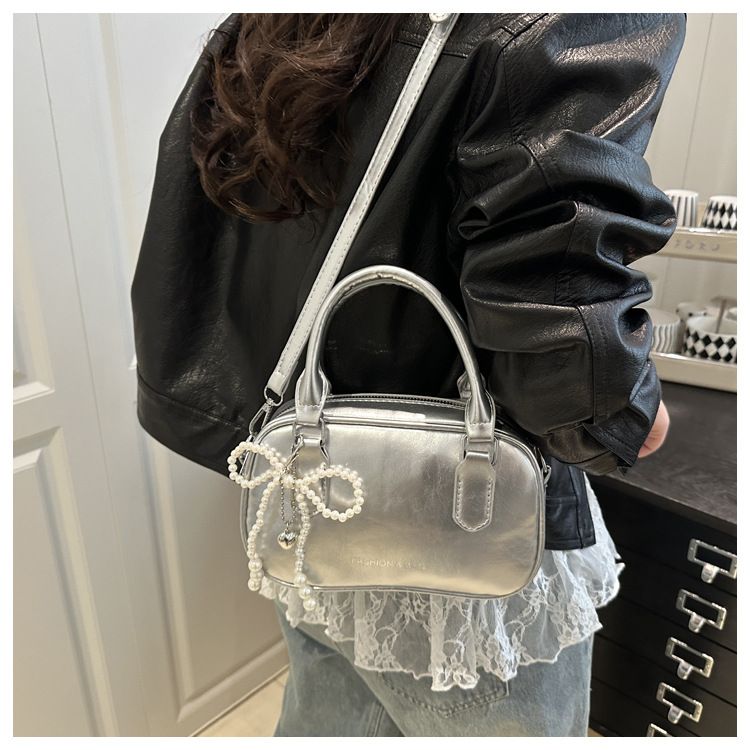 Retro Pu Leather Shoulder Pillow Bags for Women Simple Solid Color Ladies Phone Crossbody Bag Casual Female Handbag Purse Clutch