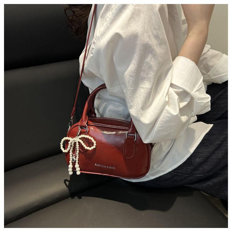 Retro Pu Leather Shoulder Pillow Bags for Women Simple Solid Color Ladies Phone Crossbody Bag Casual Female Handbag Purse Clutch