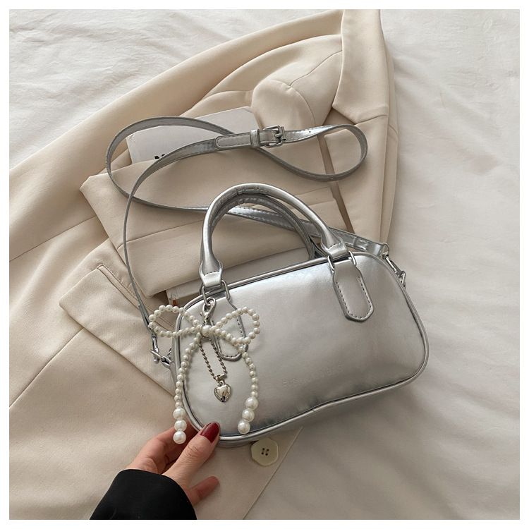 Retro Pu Leather Shoulder Pillow Bags for Women Simple Solid Color Ladies Phone Crossbody Bag Casual Female Handbag Purse Clutch