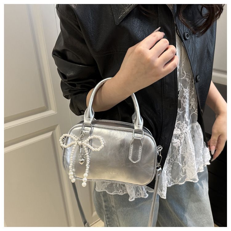 Retro Pu Leather Shoulder Pillow Bags for Women Simple Solid Color Ladies Phone Crossbody Bag Casual Female Handbag Purse Clutch