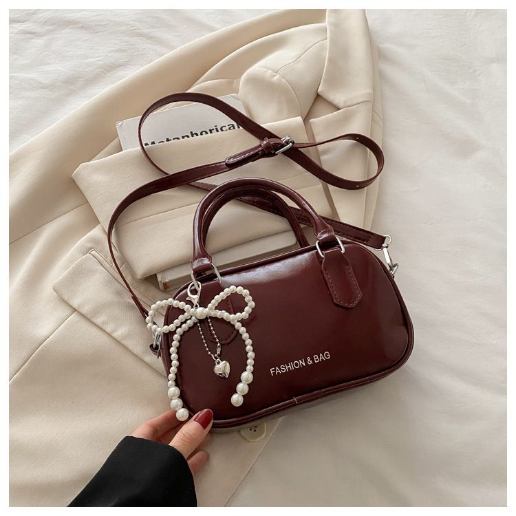 Retro Pu Leather Shoulder Pillow Bags for Women Simple Solid Color Ladies Phone Crossbody Bag Casual Female Handbag Purse Clutch