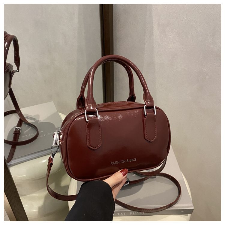 Retro Pu Leather Shoulder Pillow Bags for Women Simple Solid Color Ladies Phone Crossbody Bag Casual Female Handbag Purse Clutch