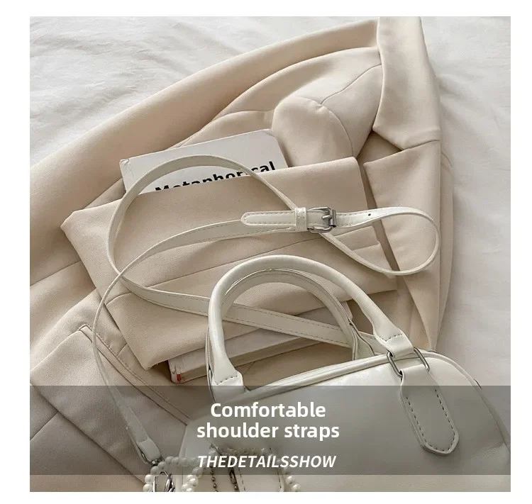Retro Pu Leather Shoulder Pillow Bags for Women Simple Solid Color Ladies Phone Crossbody Bag Casual Female Handbag Purse Clutch