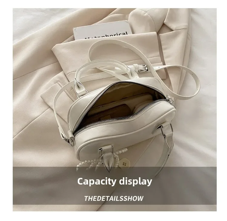 Retro Pu Leather Shoulder Pillow Bags for Women Simple Solid Color Ladies Phone Crossbody Bag Casual Female Handbag Purse Clutch