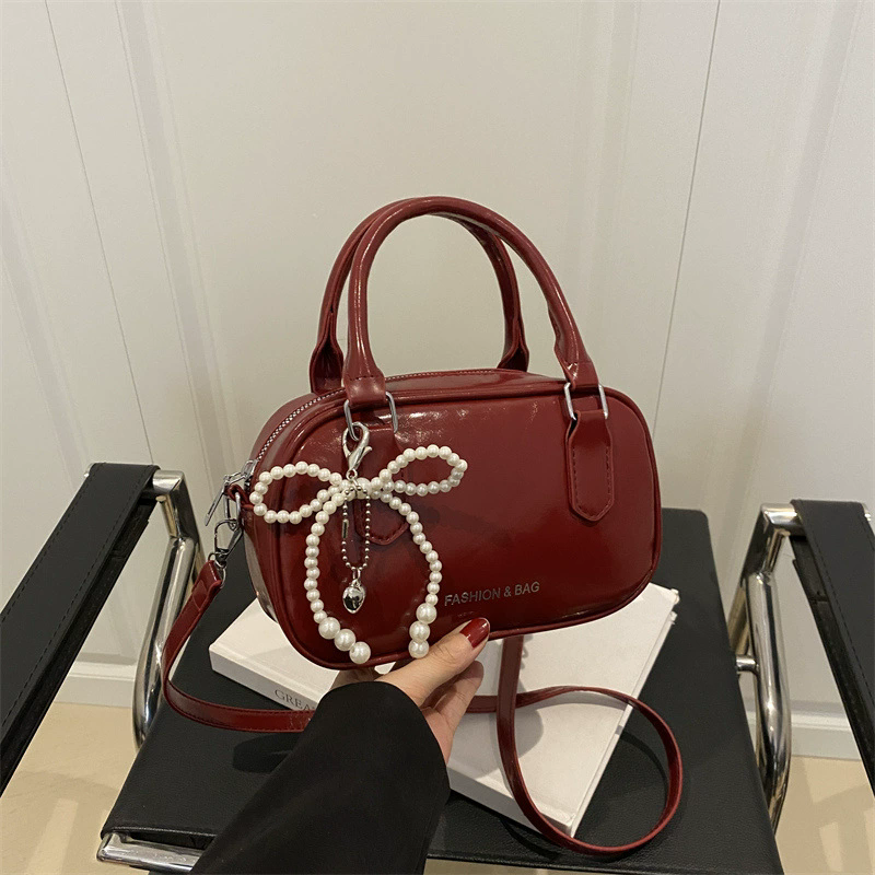 Retro Pu Leather Shoulder Pillow Bags for Women Simple Solid Color Ladies Phone Crossbody Bag Casual Female Handbag Purse Clutch