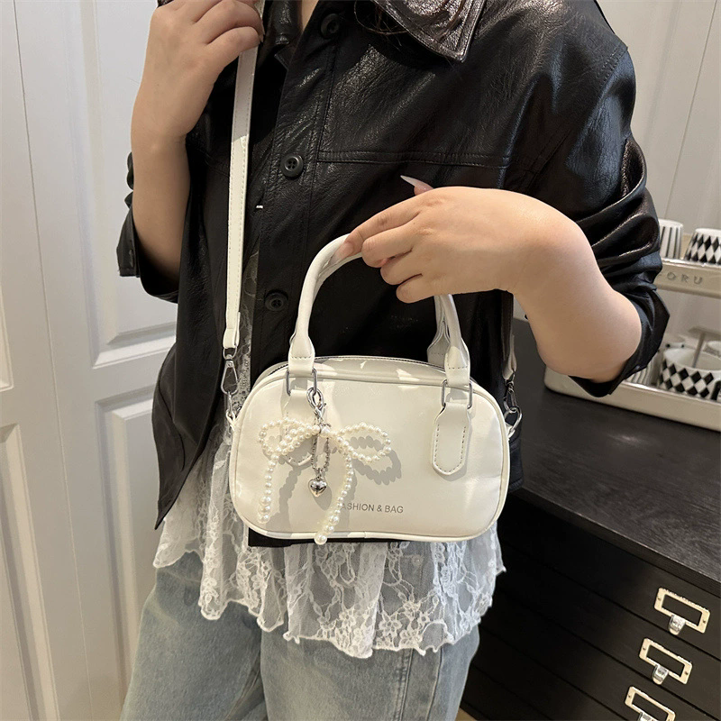 Retro Pu Leather Shoulder Pillow Bags for Women Simple Solid Color Ladies Phone Crossbody Bag Casual Female Handbag Purse Clutch