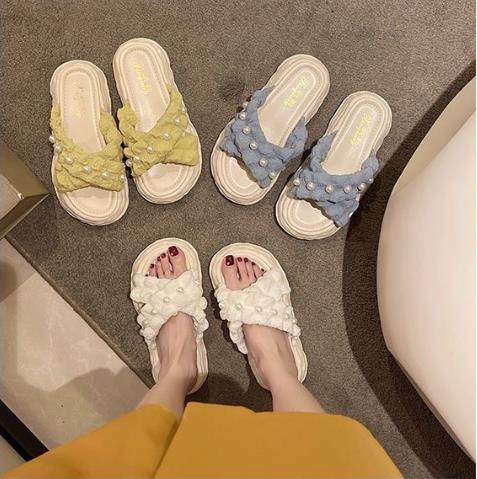 Women's 2025 Summer Platform Sandals - Thick Sole Beach Slides, Fashion Dissolve-Heel Slippers for Vacation & Outdoor Wear