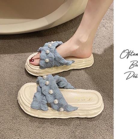 Women's 2025 Summer Platform Sandals - Thick Sole Beach Slides, Fashion Dissolve-Heel Slippers for Vacation & Outdoor Wear