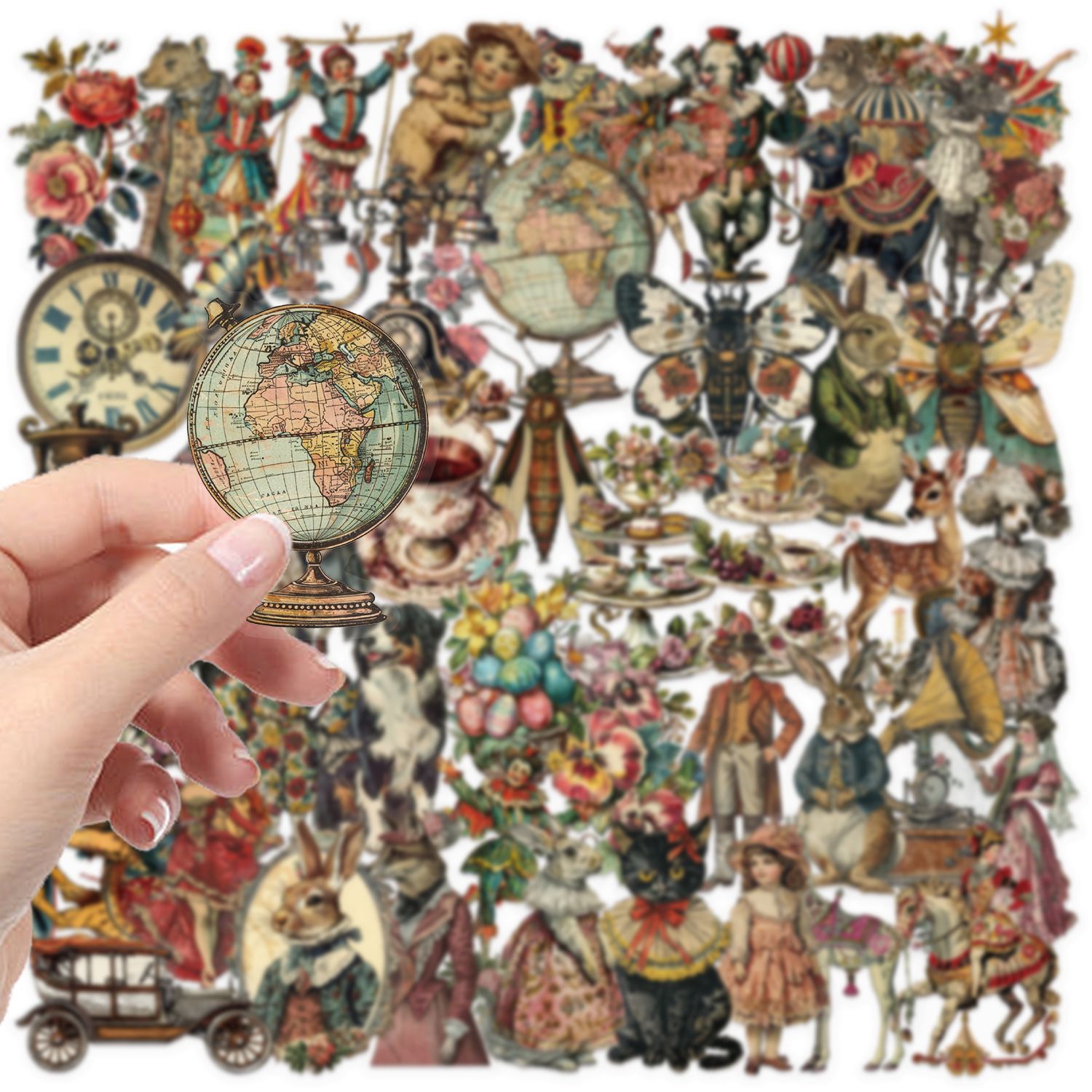 50PCS Victoria Decoration Graffiti Stickers DIY Luggage Notebook Skateboarding Motorcycle PET Waterproof Stickers H-42
