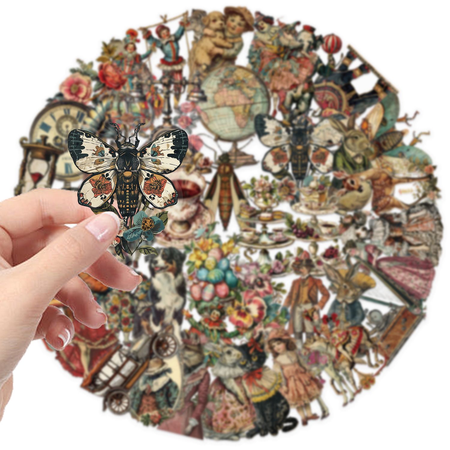50PCS Victoria Decoration Graffiti Stickers DIY Luggage Notebook Skateboarding Motorcycle PET Waterproof Stickers H-42
