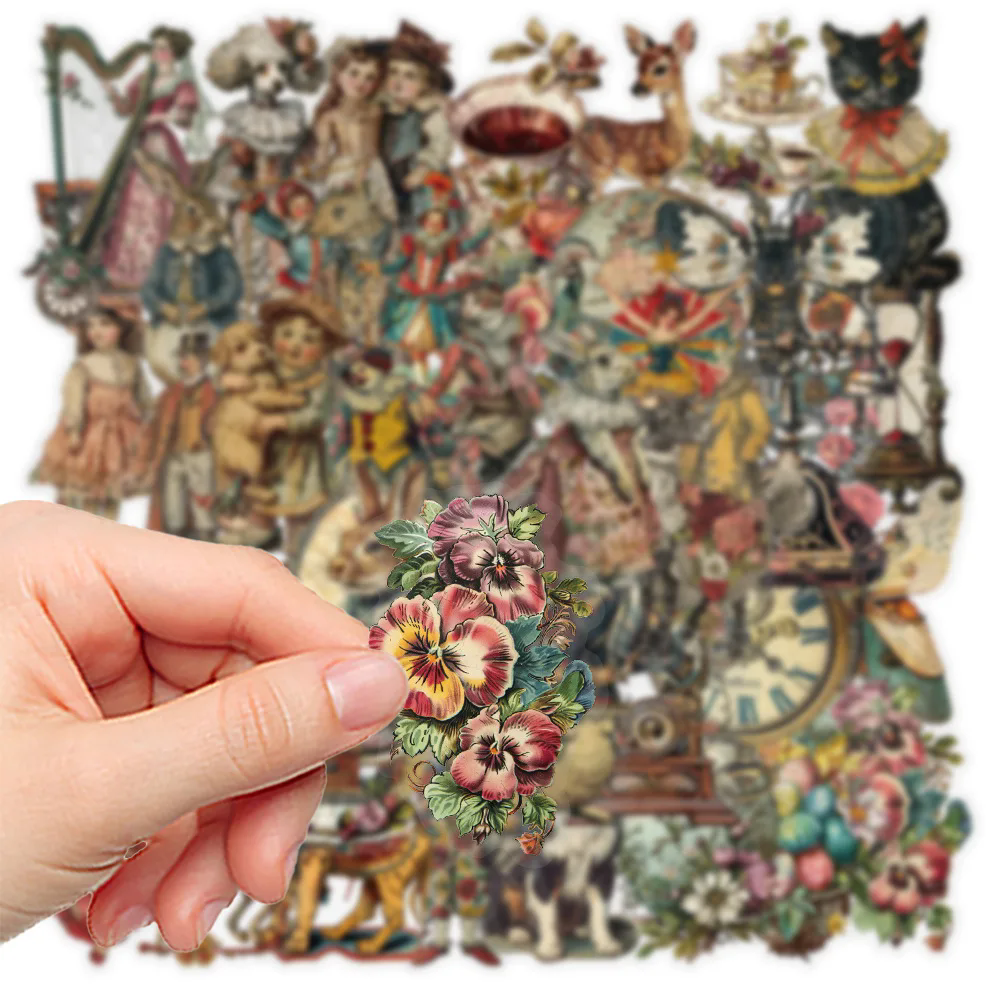 50PCS Victoria Decoration Graffiti Stickers DIY Luggage Notebook Skateboarding Motorcycle PET Waterproof Stickers H-42