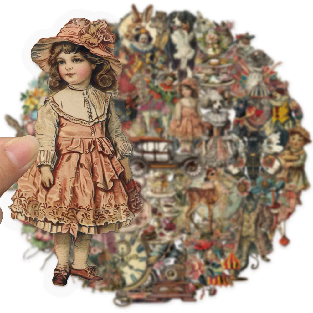 50PCS Victoria Decoration Graffiti Stickers DIY Luggage Notebook Skateboarding Motorcycle PET Waterproof Stickers H-42