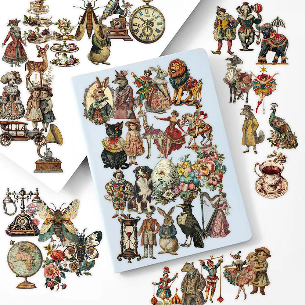 50PCS Victoria Decoration Graffiti Stickers DIY Luggage Notebook Skateboarding Motorcycle PET Waterproof Stickers H-42
