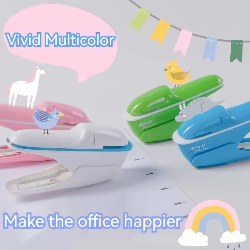 1PCDesktop Stapleless Stapler For Fixing Up To 8 Sheets For Home School Office Desktop Stapler Ticket Paper And Document Binding