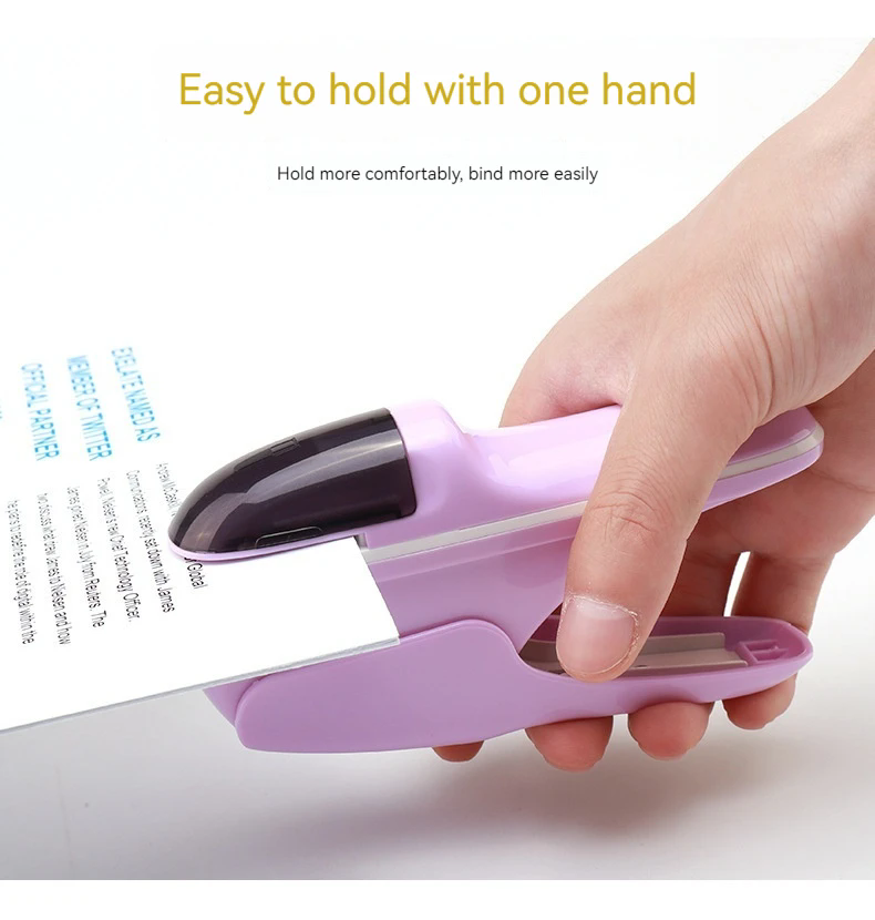 1PCDesktop Stapleless Stapler For Fixing Up To 8 Sheets For Home School Office Desktop Stapler Ticket Paper And Document Binding