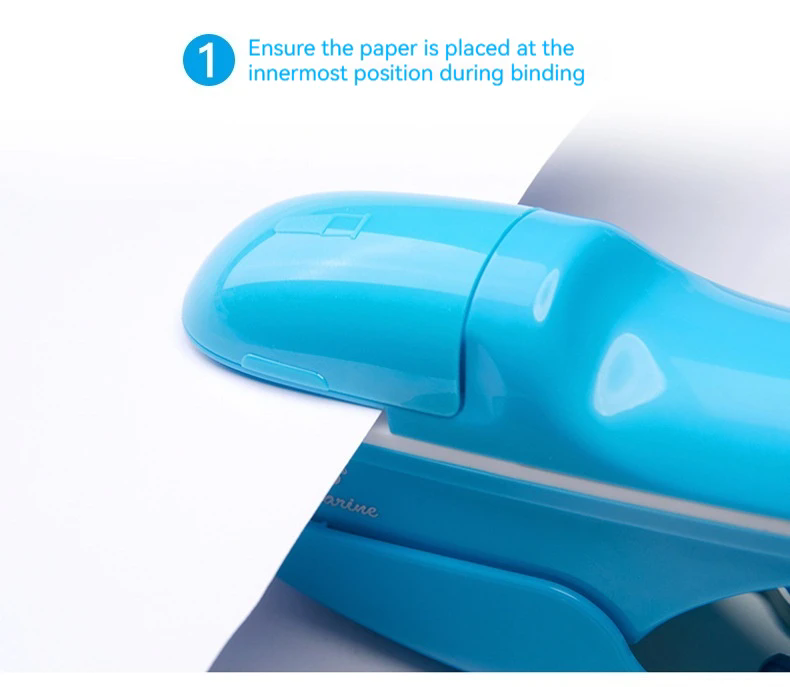 1PCDesktop Stapleless Stapler For Fixing Up To 8 Sheets For Home School Office Desktop Stapler Ticket Paper And Document Binding