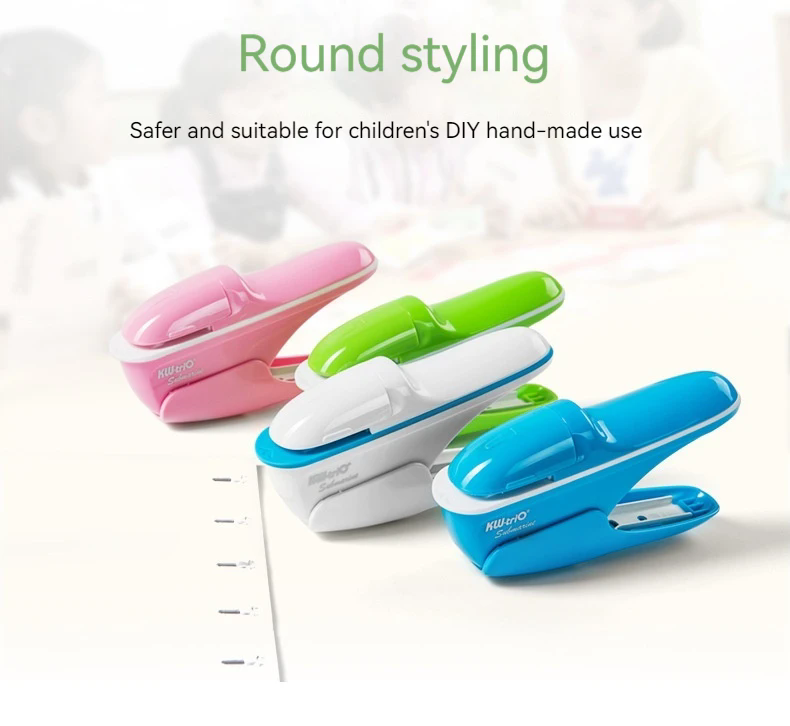 1PCDesktop Stapleless Stapler For Fixing Up To 8 Sheets For Home School Office Desktop Stapler Ticket Paper And Document Binding