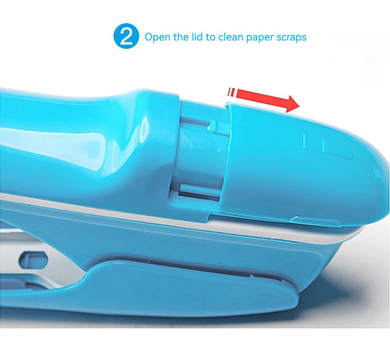 1PCDesktop Stapleless Stapler For Fixing Up To 8 Sheets For Home School Office Desktop Stapler Ticket Paper And Document Binding