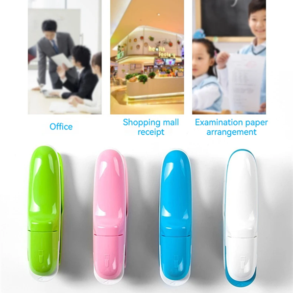 1PCDesktop Stapleless Stapler For Fixing Up To 8 Sheets For Home School Office Desktop Stapler Ticket Paper And Document Binding