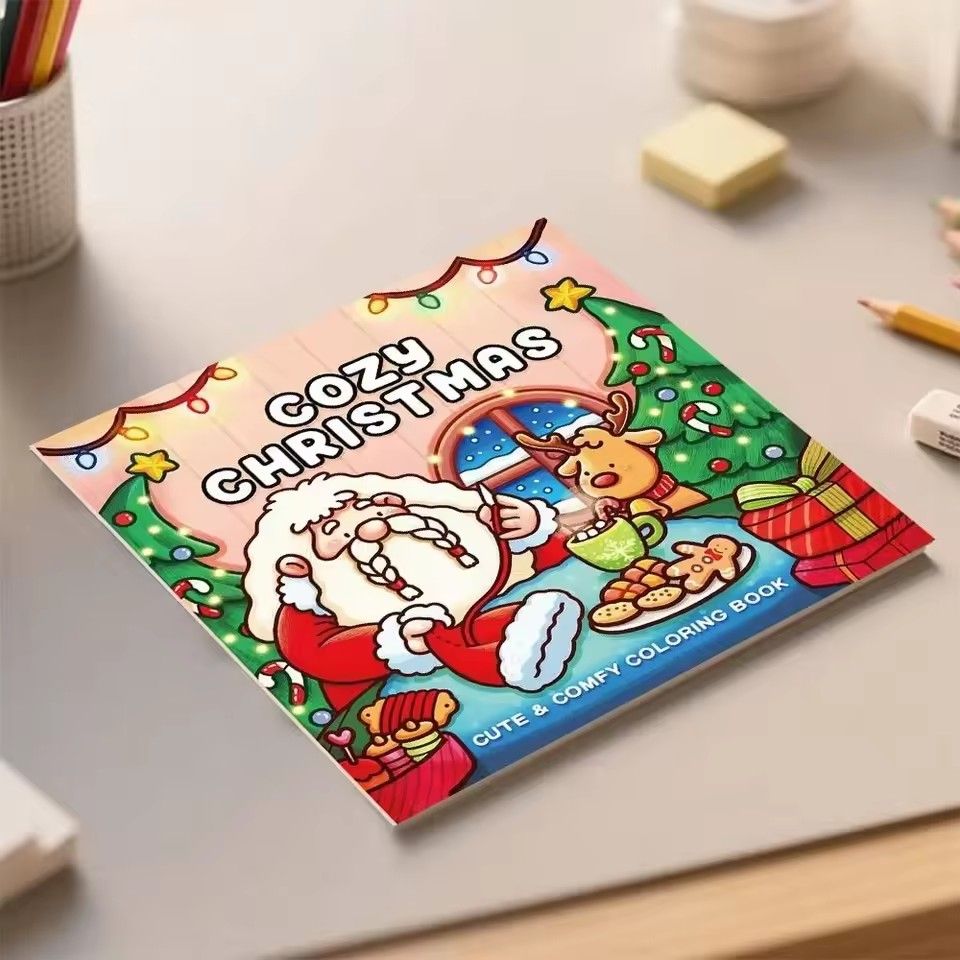 1PC   Cute Cartoon Coloring Book Educational Stress Relief Paperback Painting Gift Montessori Drawing Toy for Adults And Teens