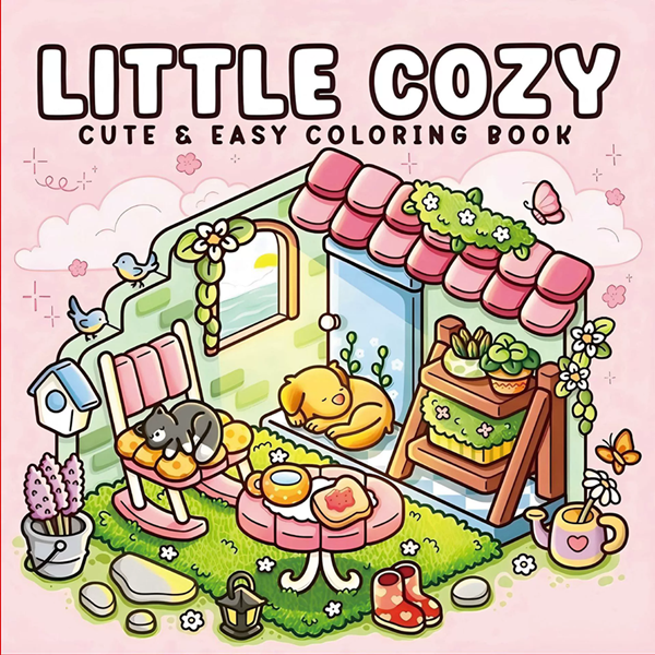1PC   Cute Cartoon Coloring Book Educational Stress Relief Paperback Painting Gift Montessori Drawing Toy for Adults And Teens