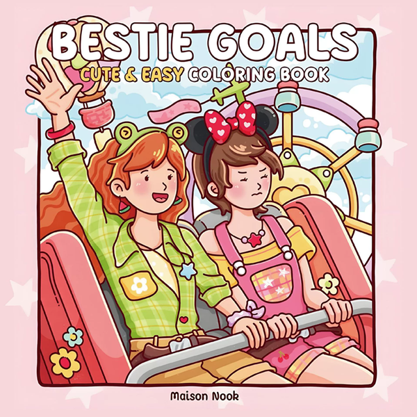 1PC   Cute Cartoon Coloring Book Educational Stress Relief Paperback Painting Gift Montessori Drawing Toy for Adults And Teens