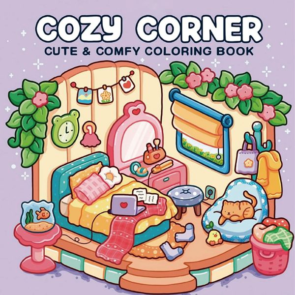 1PC   Cute Cartoon Coloring Book Educational Stress Relief Paperback Painting Gift Montessori Drawing Toy for Adults And Teens