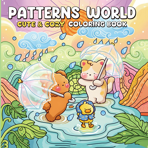 1PC   Cute Cartoon Coloring Book Educational Stress Relief Paperback Painting Gift Montessori Drawing Toy for Adults And Teens