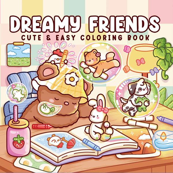 1PC   Cute Cartoon Coloring Book Educational Stress Relief Paperback Painting Gift Montessori Drawing Toy for Adults And Teens