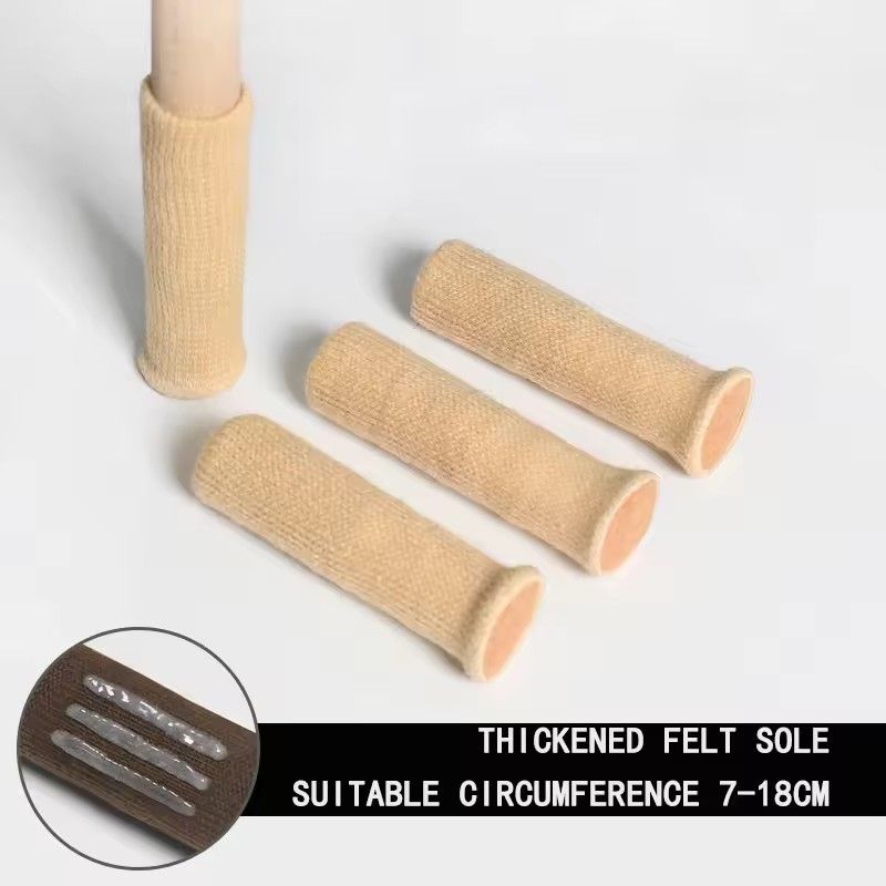 4PCs Furniture Leg Socks Non Slip No Scratch Noise Furniture Socks High Elastic Knitted Chair Leg Protectors for Hardwood Floor