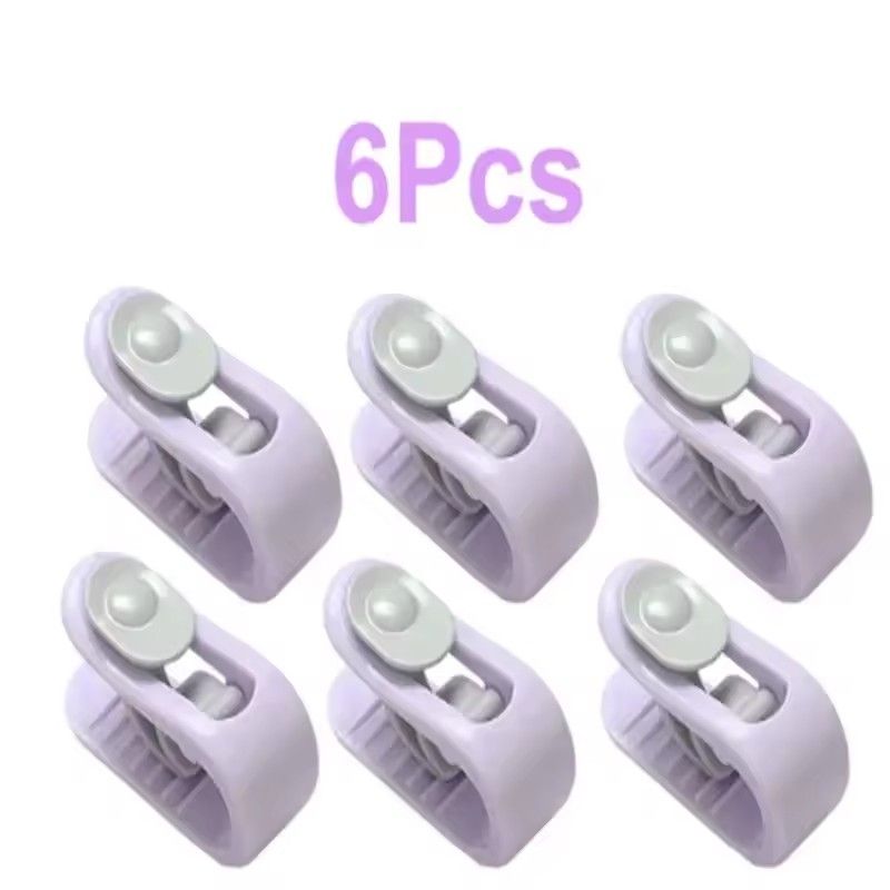 6PCS   Anti-slip and Needle-free Mattresses Quilt Holder Bed Accessories Quilt Cover Blanket Clip Tongs Anti-running Clothespin