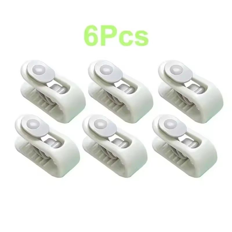 6PCS   Anti-slip and Needle-free Mattresses Quilt Holder Bed Accessories Quilt Cover Blanket Clip Tongs Anti-running Clothespin