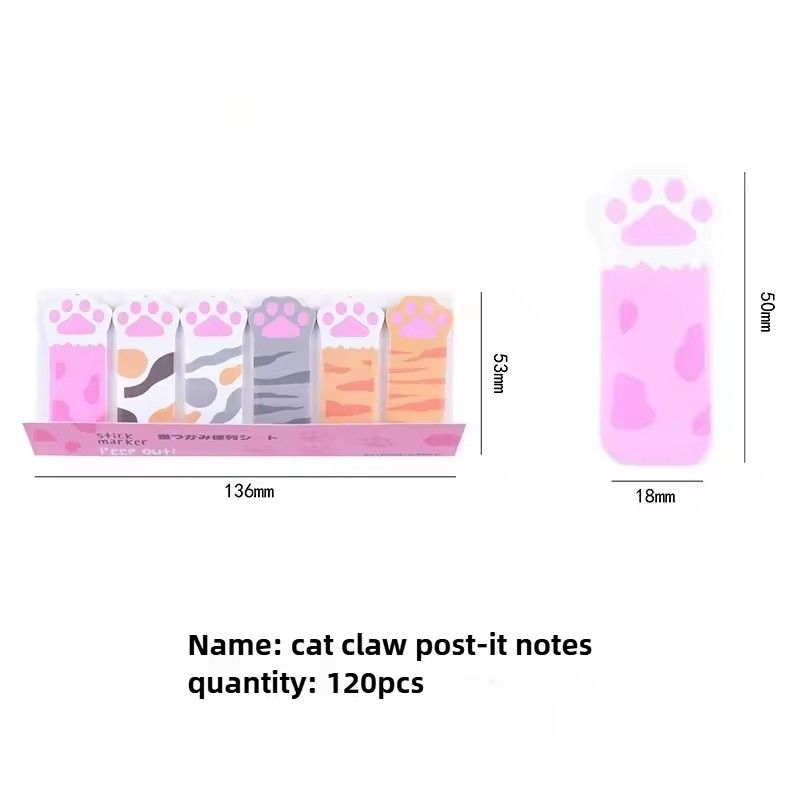 1PC   Cute Japanese Korean Animal Sticky Notes Creative Memo Pads Index Tabs for Office School korean stationery bundle