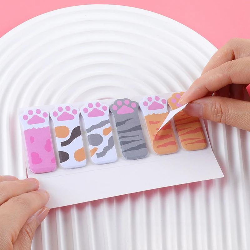 1PC   Cute Japanese Korean Animal Sticky Notes Creative Memo Pads Index Tabs for Office School korean stationery bundle