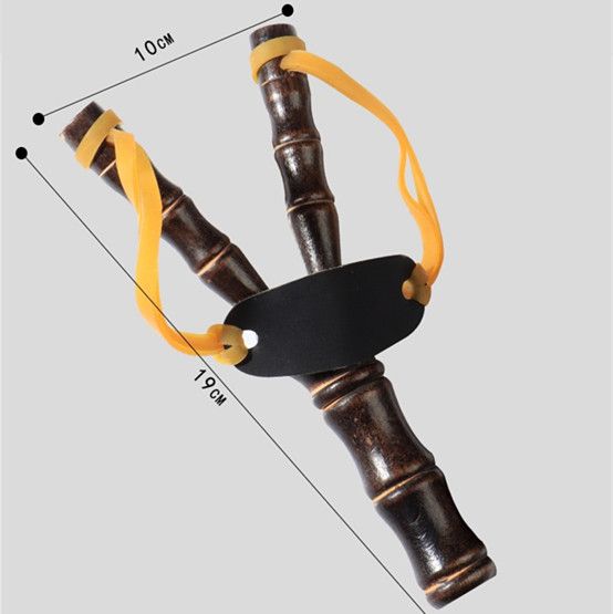 1PC  Bamboo Slingshot Outdoor Slingshot Shooting Toys Children's Educational Toys