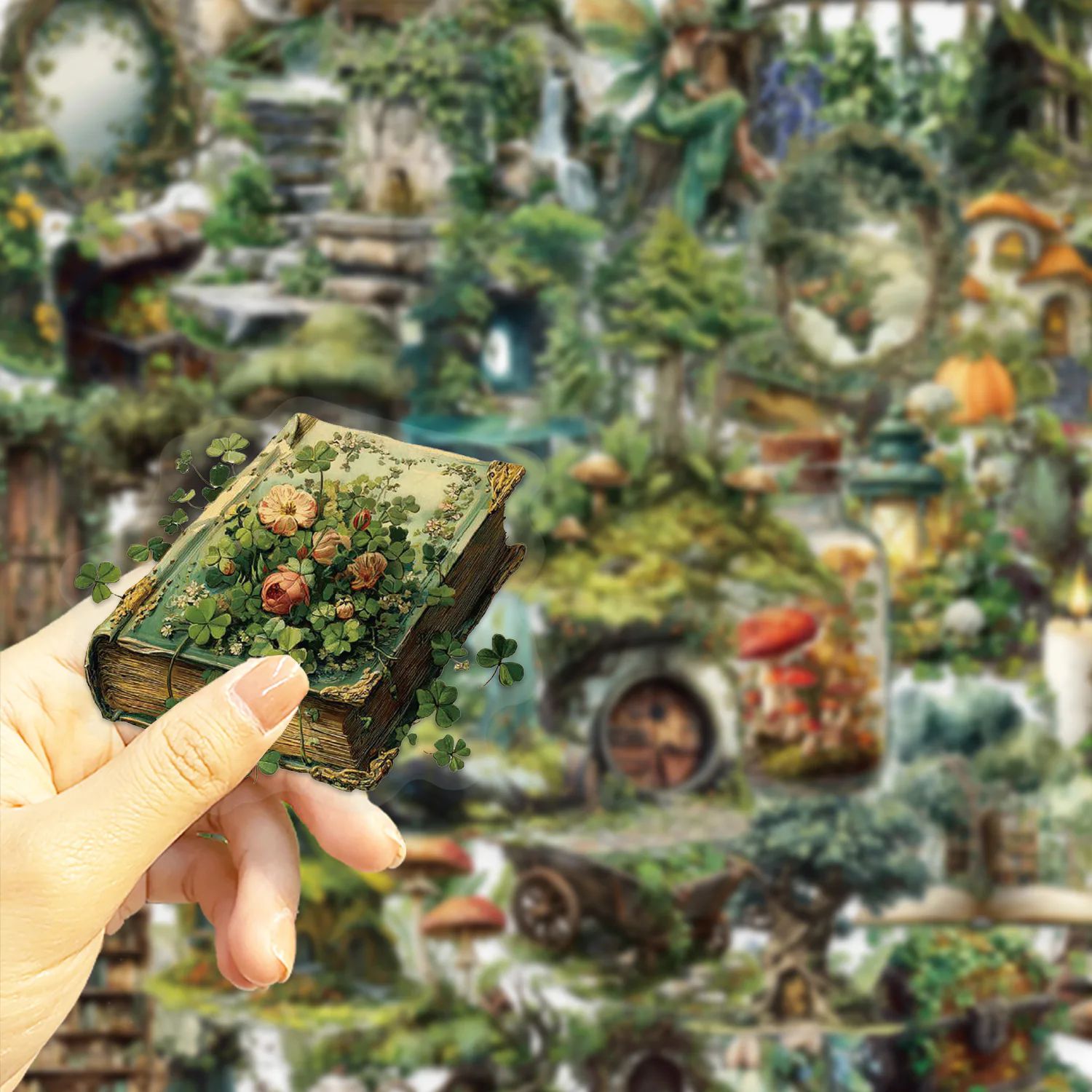 50PCS  Forest Tree Pattern Stickers Stationery PET Stickers Non repeating Laptop Luggage Refrigerator Handbag Kid Toy Waterproof  H-86