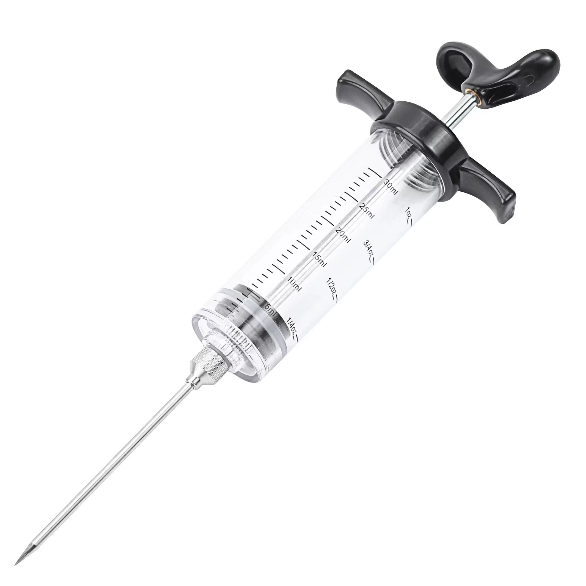 Meat Syringe, Barbecue Marinade Syringe, Stainless Steel Meat Needle, Barbecue Turkey with 3 Marinade Injection Needles