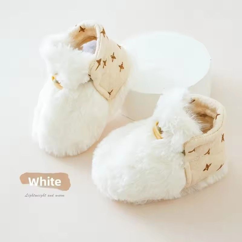 2025 Autumn/Winter Baby Shoes: Fleece-Lined Thick Warm Sock-Shoes, Soft Sole Pre-WalkersNon-Slip, Cozy for 0-6 Months Newborns