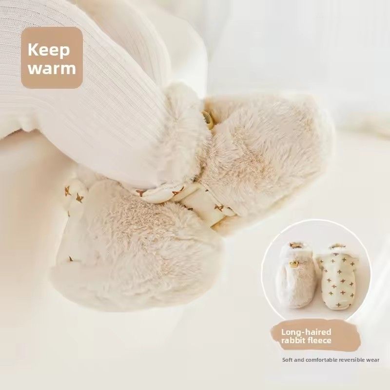 2025 Autumn/Winter Baby Shoes: Fleece-Lined Thick Warm Sock-Shoes, Soft Sole Pre-WalkersNon-Slip, Cozy for 0-6 Months Newborns