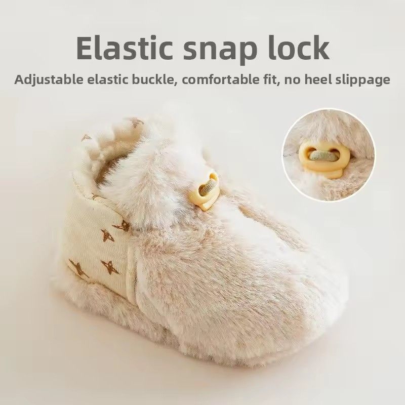 2025 Autumn/Winter Baby Shoes: Fleece-Lined Thick Warm Sock-Shoes, Soft Sole Pre-WalkersNon-Slip, Cozy for 0-6 Months Newborns